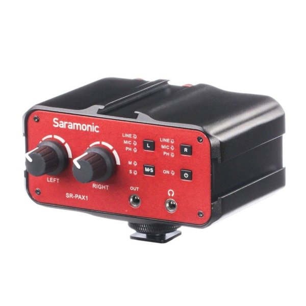 Two-Channel Audio Mixer, Preamp, Microphone Adapter