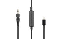 Locking 1/8" TRS Male To USB Type-C Output Cable With Analog To Digital Converter