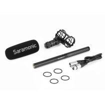 Supercardioid Shotgun Microphone, High-pass Filter, Shock Mount, Foam Windscreen & Short XLR Cable