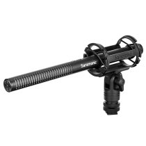 Supercardioid Shotgun Microphone, High-pass Filter, Shock Mount, Foam Windscreen & Short XLR Cable