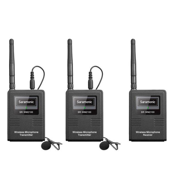 2-Person Camera-Mount Digital Wireless Omni Lavalier Microphone System (2.4 GHz)