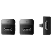 Dual Channel Compact 2.4GHz Wireless Microphone System For Camera Or Smartphone For iOS Devices