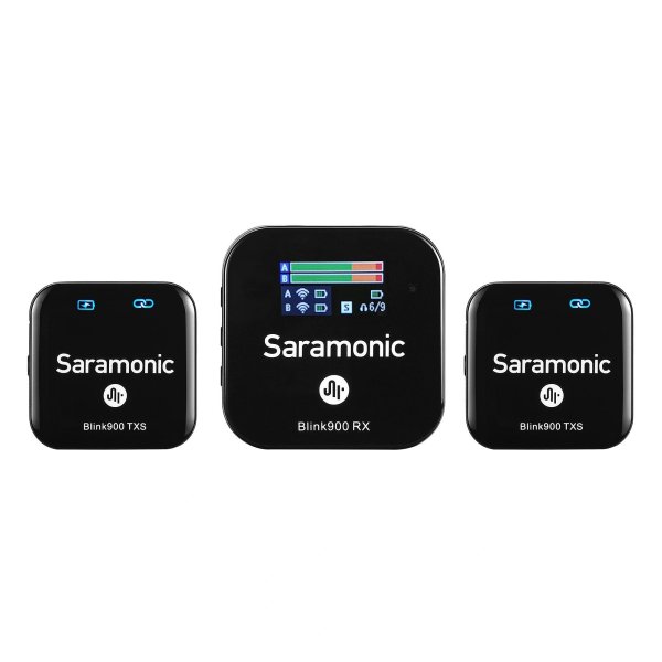 Ultracompact 2.4GHz Dual-Channel Wireless Microphone System (2TX/1RX/BOX)