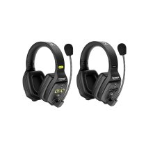 2-Person Full-Duplex Wireless Intercom System with Dual-Ear Headsets (1.9 GHz)