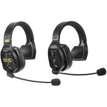 2-Person Full-Duplex Wireless Intercom System with Single-Ear Headsets (1.9 GHz)