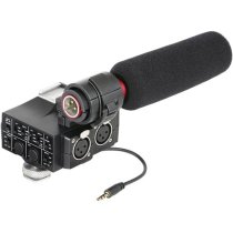 Shotgun Microphone With Integrated 2-channel Audio Adaptor