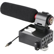 Shotgun Microphone With Integrated 2-channel Audio Adaptor