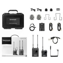 UHF LAV Mic System with Dual Cam-Mount Micro Receiver and Micro Transmitter