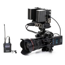 UHF LAV Mic System with Dual Cam-Mount Micro Receiver and Micro Transmitter