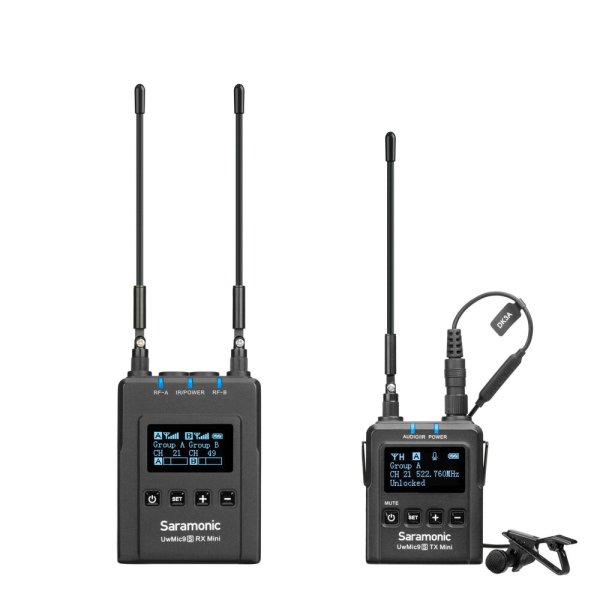 UHF LAV Mic System with Dual Cam-Mount Micro Receiver and Micro Transmitter