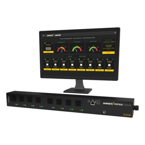 X-VS-128 - 12A 8 Outlet Vertical Series+ Smart PDU