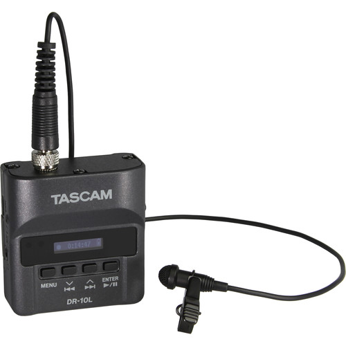 Digital Audio Recorder with Lavalier Mic (Black)