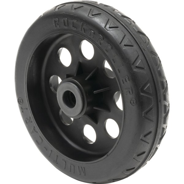 MultiCart R-Trac Symmetrical Wheel for R12 Caster (8 x 2", Black Hub, 2-Pack)