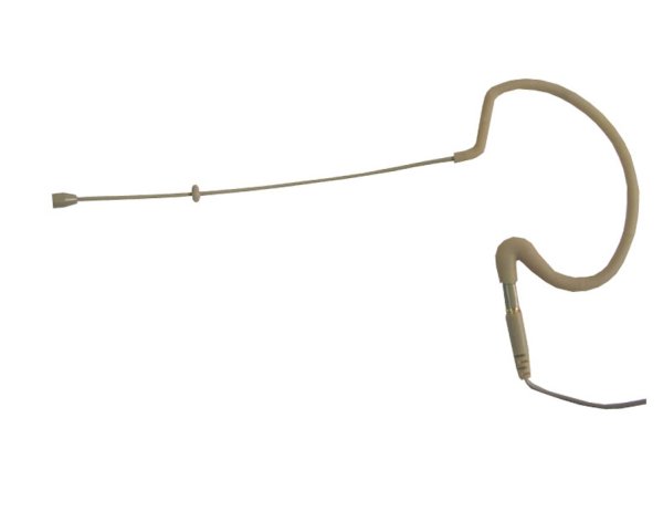Headworn Single Earset Omnidirectional Microphone With Shure Connector, Tan